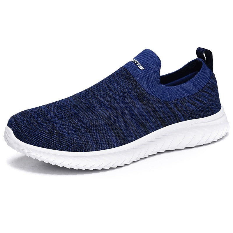 Ultralätta komfort sneakers i svart/marin – unisex slip-on sko från Amstedt Co