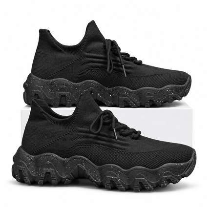 Svarta Comfort Pro-sneakers, sidovy - Amstedt Co